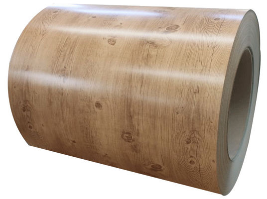 آلیاژ 3003 H24 چوب طراحی شده با الگوی پوشش کویل آلومینیوم 24Ga X 48 اینچ ورق آلومینیوم از پیش رنگ شده برای نمای ساختمان