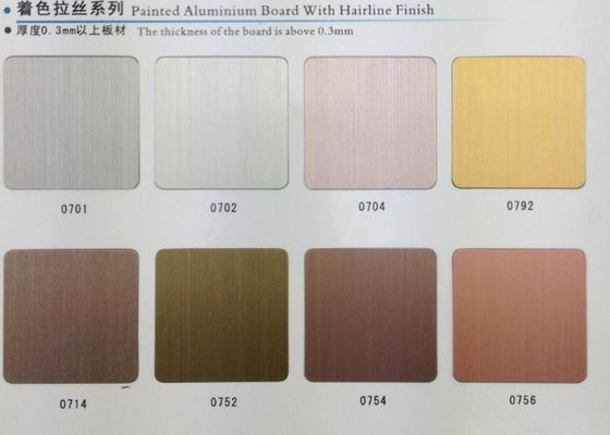 ورق آلومینیومی از پیش رنگ آمیزی شده 24 گیج آلیاژ کویل آلومینیومی پوشش رنگی خط مو برای پانل دکوراسیون داخلی