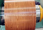 AA3003 3015 H24 دانه های چوبی سخت رنگ پوشانده شده آلومینیوم کویل آلومینیوم پوشانده شده PVDF برای تولید سقف
