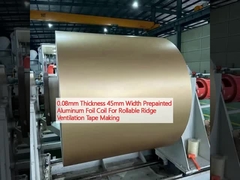 0.08mm ضخامت 45mm پهنای طلاء آلومینیوم برای تولید نوار تهویه