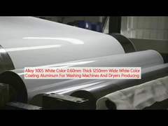 آلیاژ 3005 رنگ سفید 0.60mm ضخامت 1250mm رنگ سفید گسترده پوشش آلومینیوم برای ماشین لباسشویی و خشک کن تولید