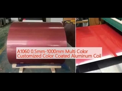 A1060 0.5mm-1000mm Multi Color Customized Color Coated Aluminum Coil با رنگ های مختلف پوشش داده شده