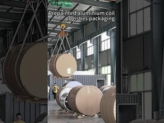 کویل آلومینیوم پیش رنگ شده ما در حال بسته بندی برای حمل به مشتری مکزیکی است.