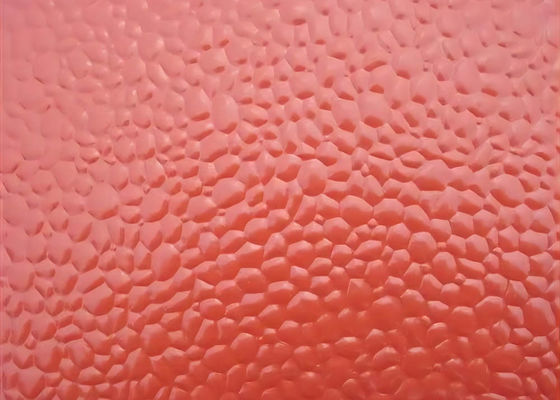 0.35mm ضخامت آلیاژ3003 پوشش رنگ قرمز صفحه آلومینیوم برجسته مورد استفاده در دکوراسیون داخلی سقف