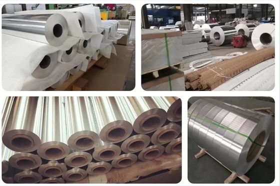 آلیاژ 8011 H22 درجه حرارت 0.08mm ضخامت 200mm عرض آلومینیوم Fin Stock برای تهویه مطبوع Fin مبادله گرما