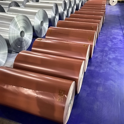 فویل آلومینیومی رنگی با عیار AA1100 با ضخامت 0.08 میلی‌متر، مورد استفاده در سیستم‌های سقف