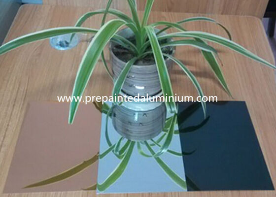 86% انعکاس آلیاژ براق بالا 1085 ضخامت 0.50 میلی متر آینه ورق آلومینیومی رنگ طلایی مورد استفاده برای پانل دکوراسیون منزل