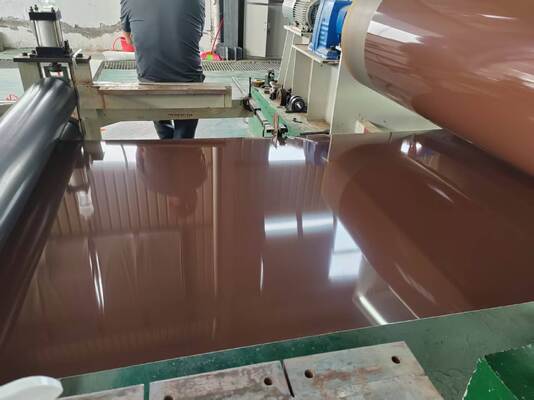 ورق آلومینیوم سبک برای سقف ساخته شده از آلیاژ 3105 PPG Kynar PVDF رال خاکستری مات 7046 رنگ پیش رنگ 49 اینچ عرض